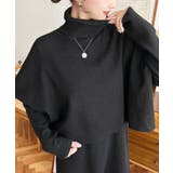 タートルネックベスト&クルーネック長袖ニットワンピース | moment+ | 詳細画像7