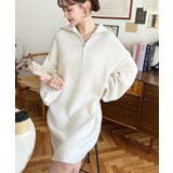 ハーフジップニットワンピース6G | moment+ | 詳細画像10 