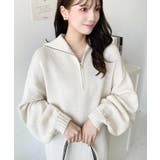 ハーフジップニットワンピース6G | moment+ | 詳細画像22 