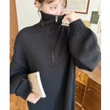 ハーフジップニットワンピース6G | moment+ | 詳細画像34 