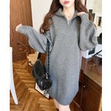 ハーフジップニットワンピース6G | moment+ | 詳細画像50 