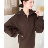 ハーフジップニットワンピース6G | moment+ | 詳細画像60 