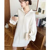 ハーフジップニットワンピース6G | moment+ | 詳細画像7 