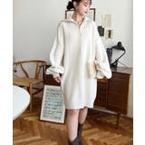 ハーフジップニットワンピース6G | moment+ | 詳細画像8 