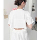 綿100％無地＆ボーダー オープンバック半袖ワンピース | moment+ | 詳細画像18 