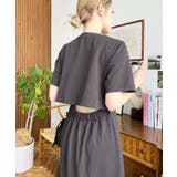 綿100％無地＆ボーダー オープンバック半袖ワンピース | moment+ | 詳細画像24 