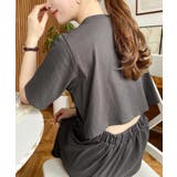 綿100％無地＆ボーダー オープンバック半袖ワンピース | moment+ | 詳細画像29 