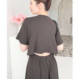 綿100％無地＆ボーダー オープンバック半袖ワンピース | moment+ | 詳細画像33 