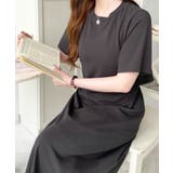 綿100％無地＆ボーダー オープンバック半袖ワンピース | moment+ | 詳細画像36 