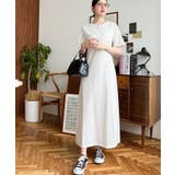 綿100％無地＆ボーダー オープンバック半袖ワンピース | moment+ | 詳細画像40 