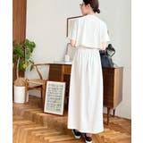 綿100％無地＆ボーダー オープンバック半袖ワンピース | moment+ | 詳細画像41 