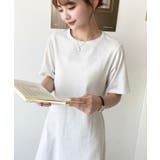 綿100％無地＆ボーダー オープンバック半袖ワンピース | moment+ | 詳細画像45 