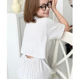 綿100％無地＆ボーダー オープンバック半袖ワンピース | moment+ | 詳細画像48 