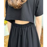 綿100％無地＆ボーダー オープンバック半袖ワンピース | moment+ | 詳細画像63 