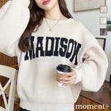ロゴジャガードニットプルオーバー6G アルパカタッチ | moment+ | 詳細画像1 
