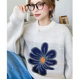 フラワージャガードニットプルオーバー5G | moment+ | 詳細画像12