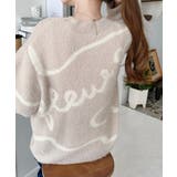 リボンラインジャガードフェザーニット長袖プルオーバー | moment+ | 詳細画像8 