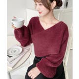 ボルドー | シャギーニットプルオーバーカシュクール | moment+