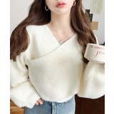 アイボリー | シャギーニットプルオーバーカシュクール | moment+