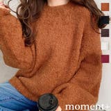 \ゆるっとニット◎/クルーネックソフトタッチフェザーニットプルオーバー | moment+ | 詳細画像1