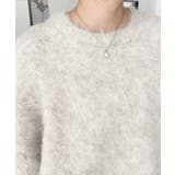 クルーネックサイドスリットブークレシャギーニットプルオーバー | moment+ | 詳細画像17 