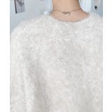 クルーネックサイドスリットブークレシャギーニットプルオーバー | moment+ | 詳細画像19 