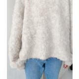 クルーネックサイドスリットブークレシャギーニットプルオーバー | moment+ | 詳細画像20 