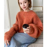 クルーネックサイドスリットブークレシャギーニットプルオーバー | moment+ | 詳細画像68 