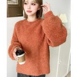 クルーネックサイドスリットブークレシャギーニットプルオーバー | moment+ | 詳細画像74 