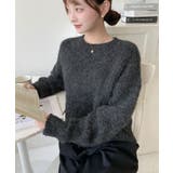 ざっくり畦編みMIXヤーンニットプルオーバー | moment+ | 詳細画像12 