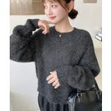 ざっくり畦編みMIXヤーンニットプルオーバー | moment+ | 詳細画像14 