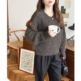 ざっくり畦編みMIXヤーンニットプルオーバー | moment+ | 詳細画像16 