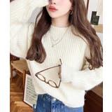 ざっくり畦編みMIXヤーンニットプルオーバー | moment+ | 詳細画像2 