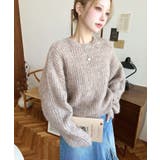 ざっくり畦編みMIXヤーンニットプルオーバー | moment+ | 詳細画像20 