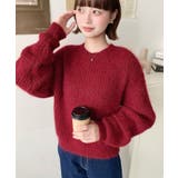 ざっくり畦編みMIXヤーンニットプルオーバー | moment+ | 詳細画像26 