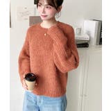 ざっくり畦編みMIXヤーンニットプルオーバー | moment+ | 詳細画像28 