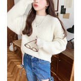 ざっくり畦編みMIXヤーンニットプルオーバー | moment+ | 詳細画像6 