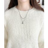 ざっくり畦編みMIXヤーンニットプルオーバー | moment+ | 詳細画像7 