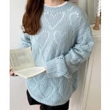 モヘア混ハート柄ニット | moment+ | 詳細画像12 