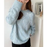 モヘア混ハート柄ニット | moment+ | 詳細画像14 