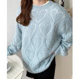 モヘア混ハート柄ニット | moment+ | 詳細画像15 