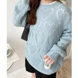 モヘア混ハート柄ニット | moment+ | 詳細画像16 