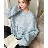 モヘア混ハート柄ニット | moment+ | 詳細画像2 