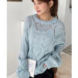 モヘア混ハート柄ニット | moment+ | 詳細画像21 