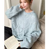 モヘア混ハート柄ニット | moment+ | 詳細画像23 