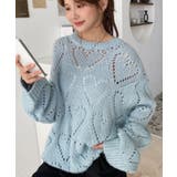 モヘア混ハート柄ニット | moment+ | 詳細画像24 