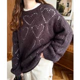 モヘア混ハート柄ニット | moment+ | 詳細画像30 