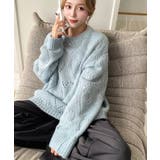 モヘア混ハート柄ニット | moment+ | 詳細画像4 