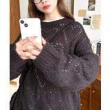 モヘア混ハート柄ニット | moment+ | 詳細画像44 