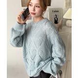 モヘア混ハート柄ニット | moment+ | 詳細画像9 